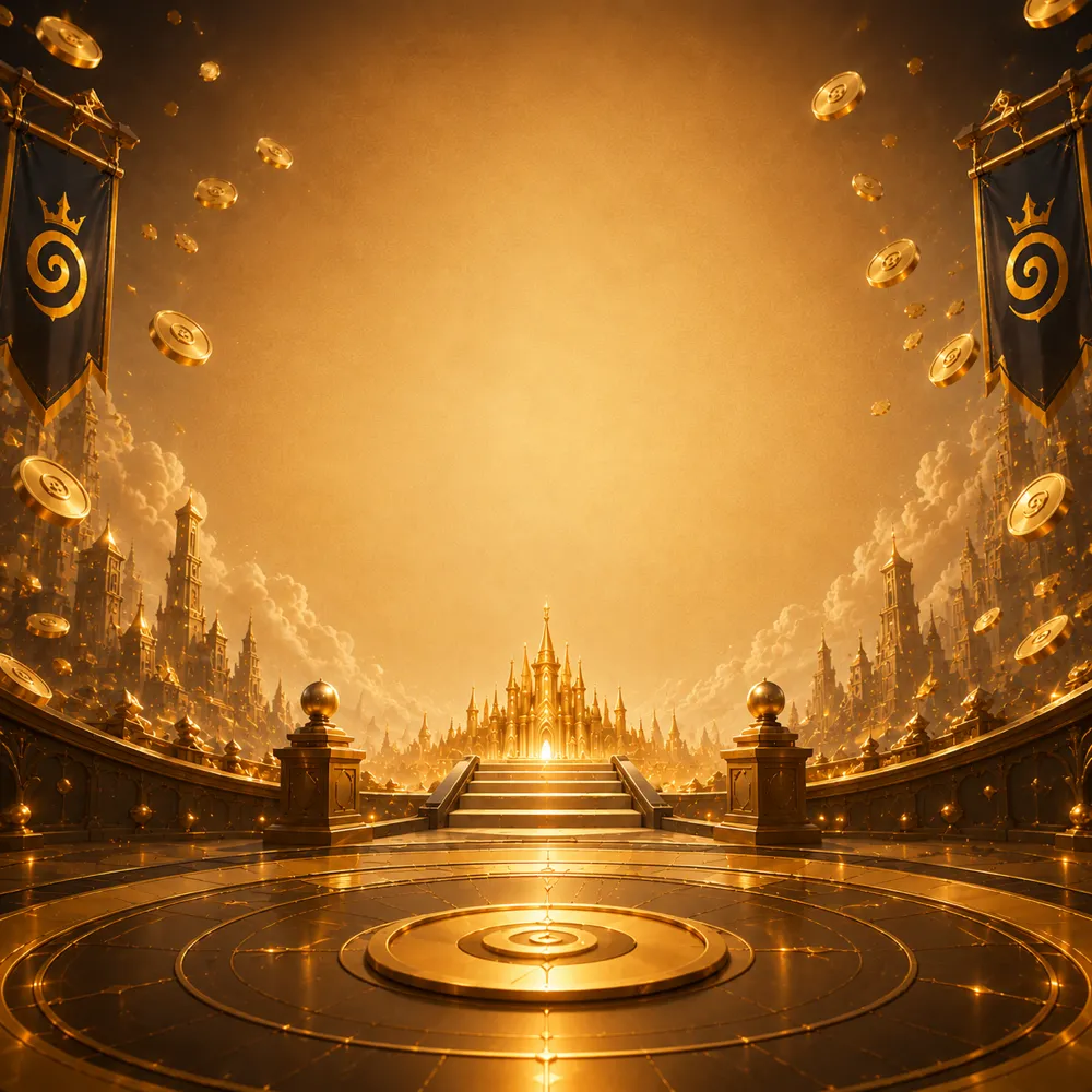 Royal Golden Spin Realm character backdrop